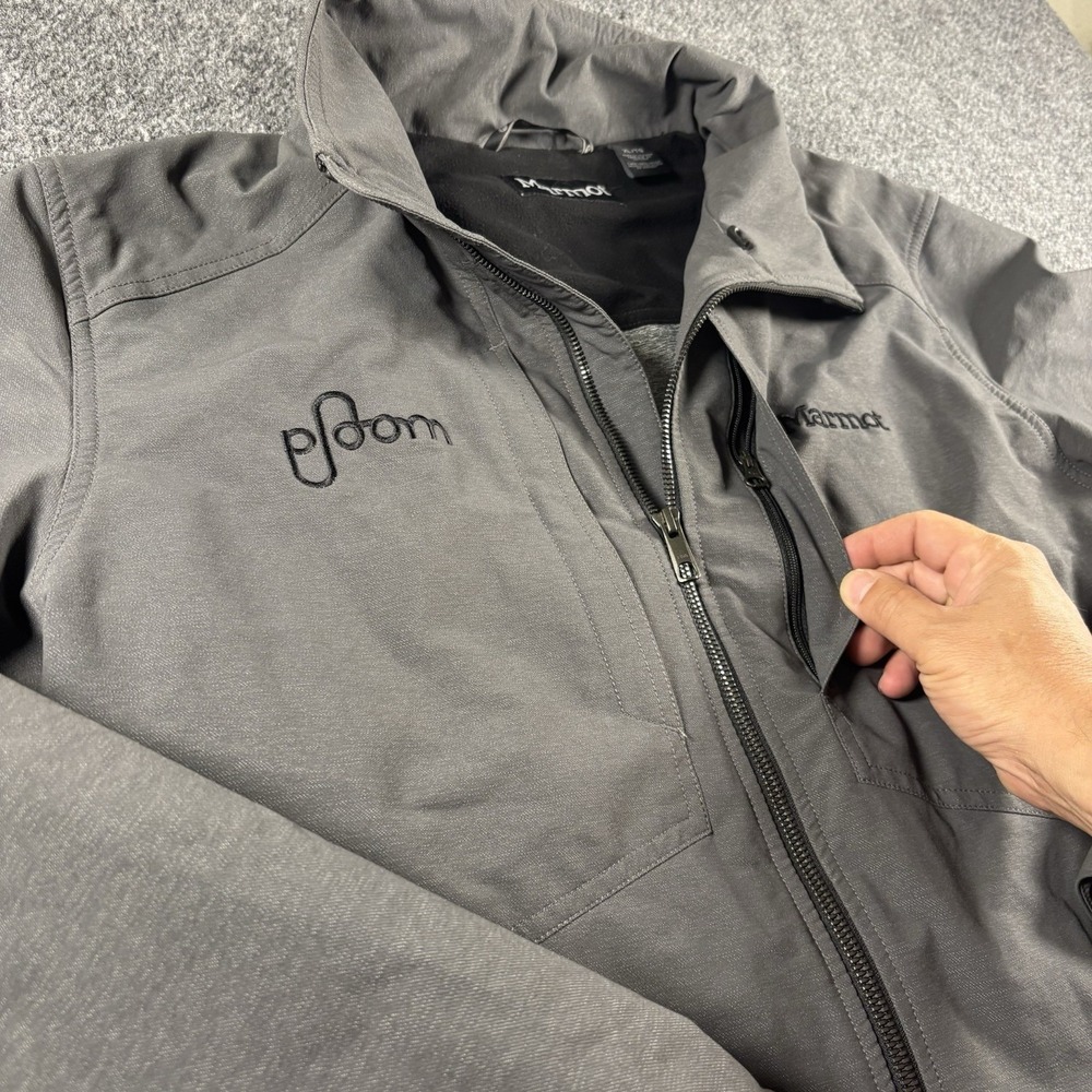 Marmot Mens Windbreaker‎ Jacket Size XL  Gray Zip Up Lined Embroidered Logo - Picture 3 of 11